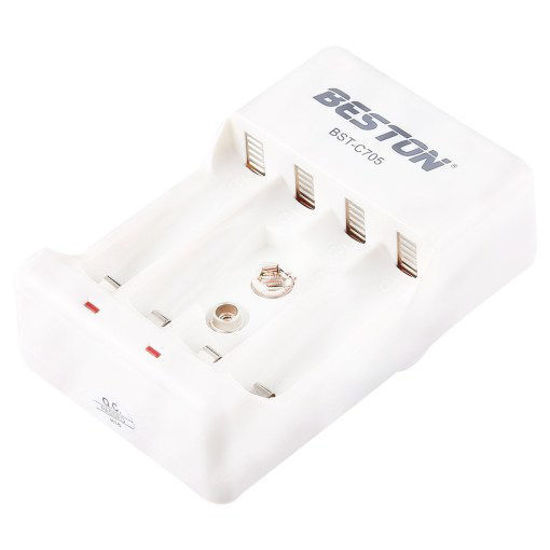 صورة BESTON AC 220V 50HZ BATTERY CHRGER FOR AA / AAA / 9V NI-MH / NI-CD BATTERY