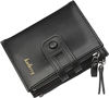 Picture of Baellerry Genuine Leather Small Zipper Around Wallets Cash Carteira RFID Wallet For Men Black