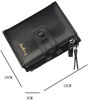 Picture of Baellerry Genuine Leather Small Zipper Around Wallets Cash Carteira RFID Wallet For Men Black